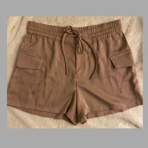 ZARA DRAWSTRING WAIST POCKET SLIDE CARGO SHORTS